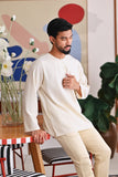 The Akari Men Kurta - Cream Stripe