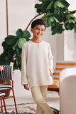 The Akari Kurta - Cream Stripe