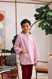 The Akari 3/4 Sleeve Kurta - Maroon Stripe