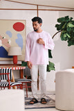 The Akari Men Kurta - Pink Stripe