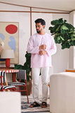 The Akari Men Kurta - Pink Stripe