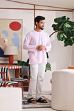 The Akari Men Kurta - Pink Stripe