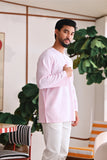 The Akari Men Kurta - Pink Stripe