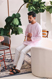 The Akari Men Kurta - Pink Stripe