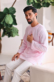 The Akari Men Kurta - Pink Stripe