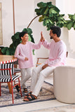 The Akari Men Kurta - Pink Stripe