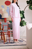 The Akari Women Folded Skirt - Pink Stripe