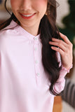 The Akari Women Puffora Blouse - Pink Stripe