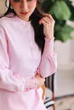 The Akari Women Puffora Blouse - Pink Stripe