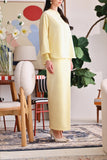 The Akari Women Folded Skirt - Yellow Stripe