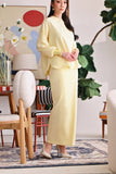 The Akari Women Folded Skirt - Yellow Stripe