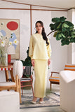 The Akari Women Folded Skirt - Yellow Stripe