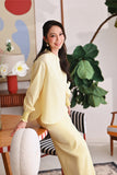 The Akari Women Puffora Blouse - Yellow Stripe