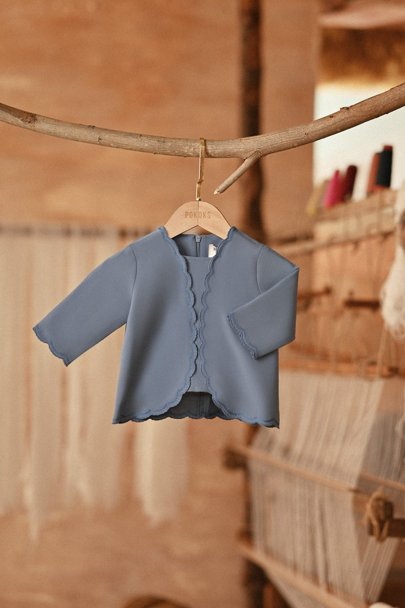 The Asal Kita Babies Embellish Kebaya Top - Coronet Blue