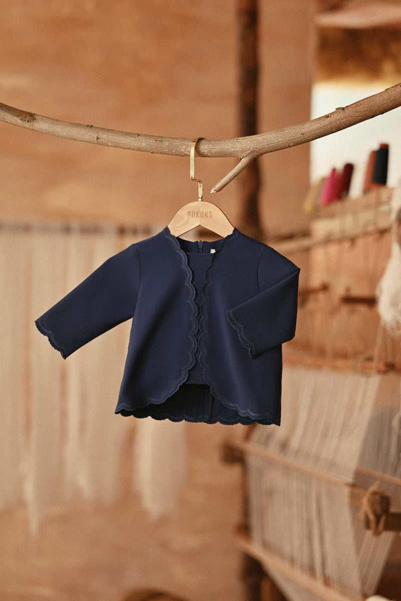 The Asal Kita Babies Embellish Kebaya Top - Navy
