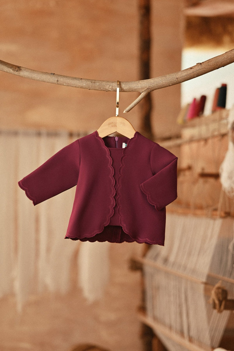 The Asal Kita Babies Embellish Kebaya Top - Purple Manggis