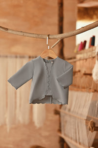 The Asal Kita Babies Embellish Kebaya Top - Stone Grey