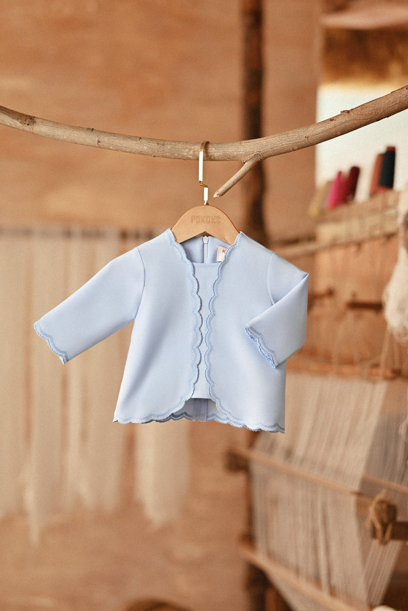 The Asal Kita Babies Embellish Kebaya Top - Clean Blue