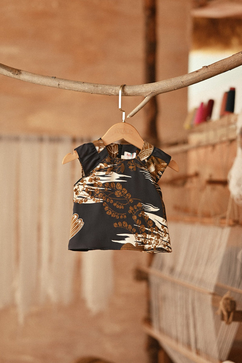 The Asal Kita Babies Kurung Raglan Top - Rimba