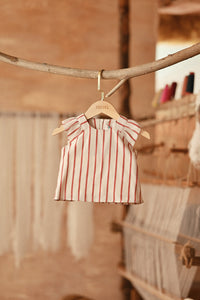 The Asal Kita Babies Kurung Raglan Top - Peanut Regal