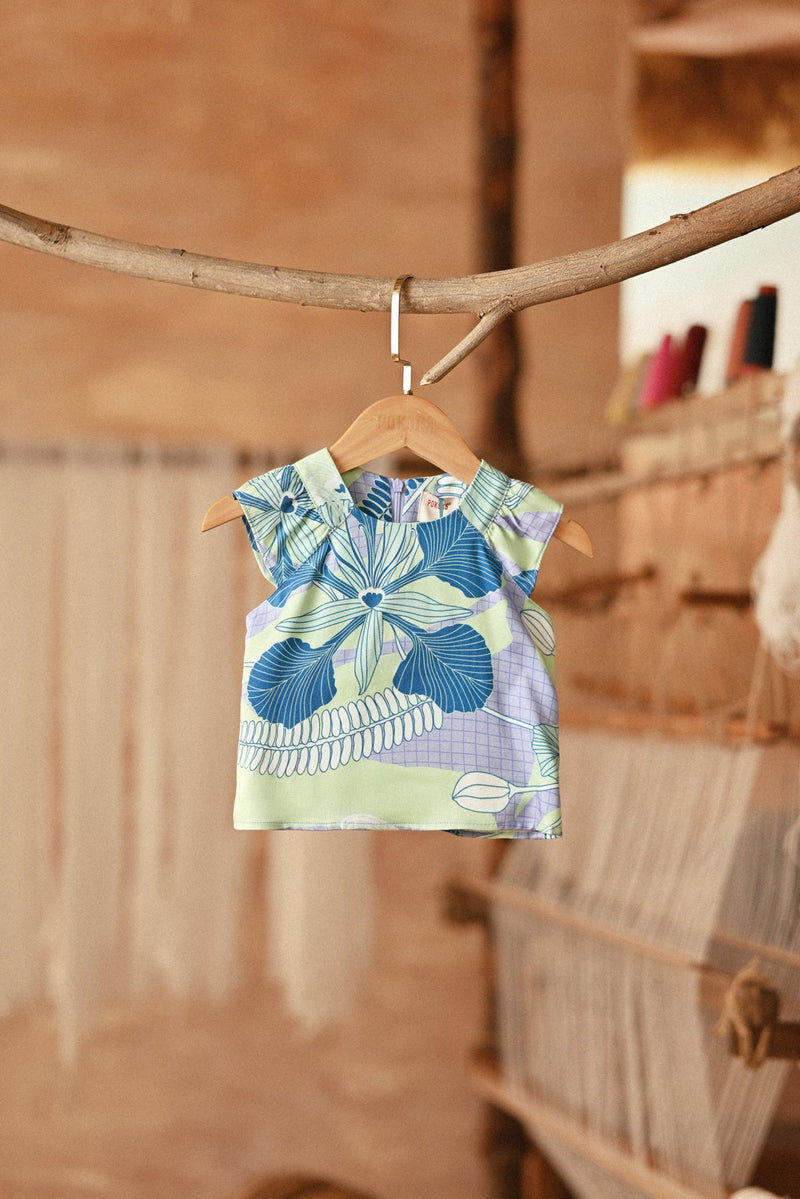 The Asal Kita Babies Kurung Raglan Top - Bayu