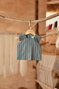 The Asal Kita Babies Kurung Raglan Top - Green Regal