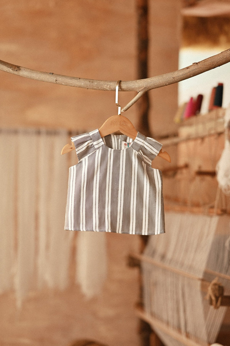 The Asal Kita Babies Kurung Raglan Top - LightTwin