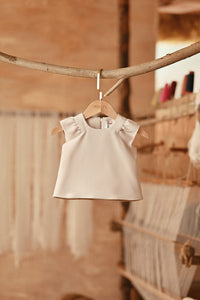 The Asal Kita Babies Kurung Raglan Top - Nude