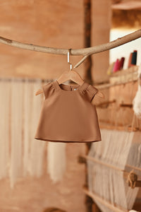 The Asal Kita Babies Kurung Raglan Top - Latte