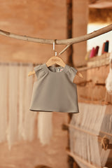 The Asal Kita Babies Kurung Raglan Top - Champagne