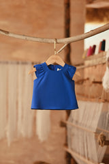 The Asal Kita Babies Kurung Raglan Top - Classic Blue