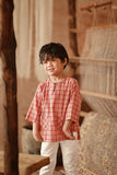 The Asal Kita 3/4 Sleeve Kurta - Blushgrid