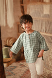 The Asal Kita 3/4 Sleeve Kurta - Mintgrid