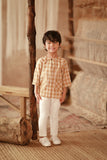 The Asal Kita 3/4 Sleeve Kurta - Sand Canvas