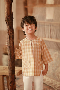 The Asal Kita 3/4 Sleeve Kurta - Sand Canvas