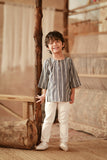 The Asal Kita 3/4 Sleeve Kurta - Denimline