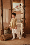 The Asal Kita 3/4 Sleeve Kurta - Oat Grain
