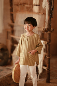 The Asal Kita 3/4 Sleeve Kurta - Oat Grain