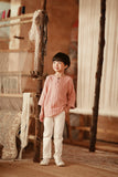 The Asal Kita 3/4 Sleeve Kurta - Peach Grain