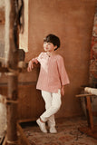 The Asal Kita 3/4 Sleeve Kurta - Peach Grain