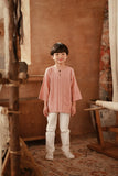 The Asal Kita 3/4 Sleeve Kurta - Peach Grain