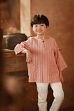 The Asal Kita 3/4 Sleeve Kurta - Peach Grain
