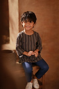 The Asal Kita 3/4 Sleeve Kurta - NightTwin