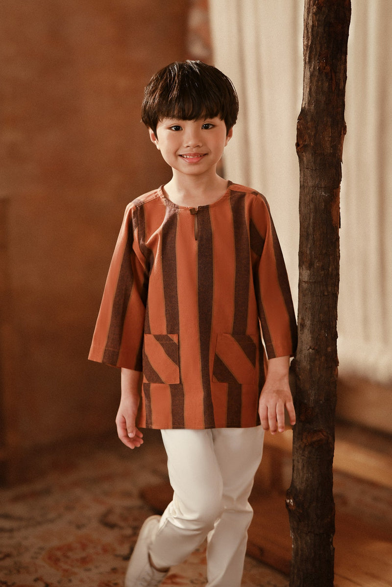 The Asal Kita 3/4 Sleeve Kurta - Sunset Wideframe