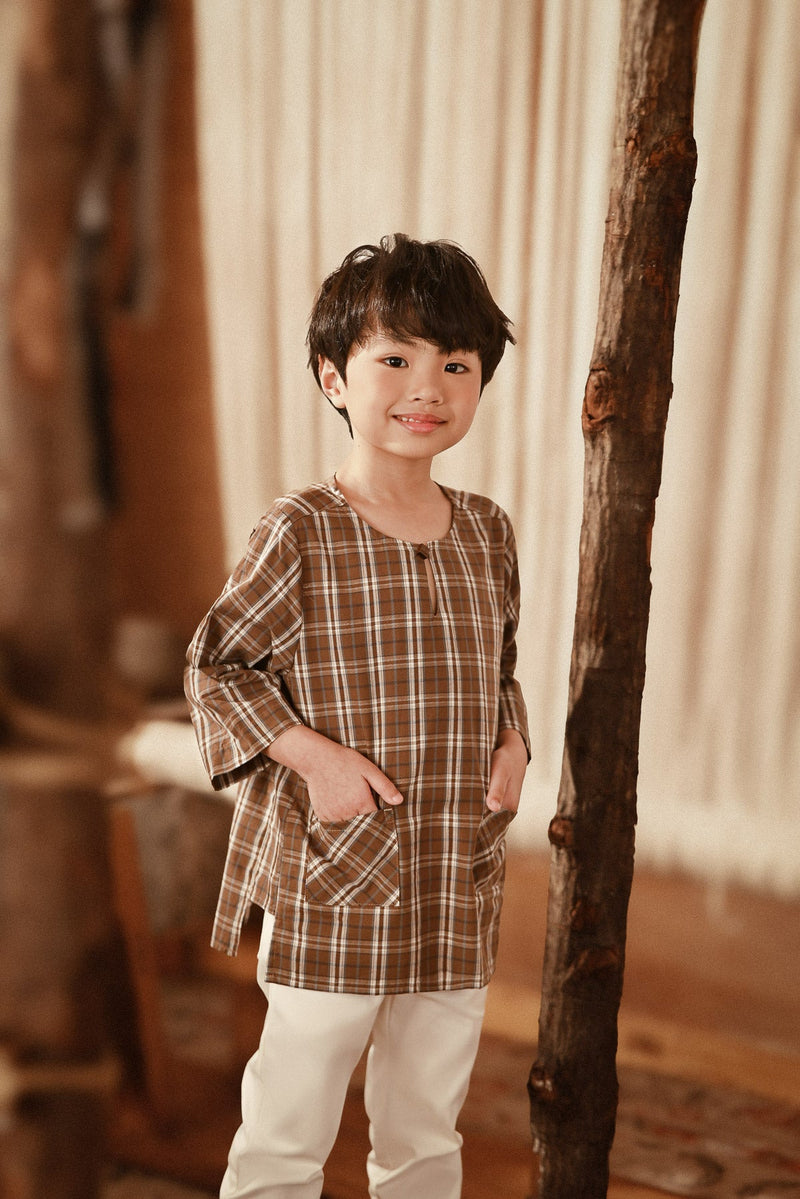 The Asal Kita 3/4 Sleeve Kurta - Moss Square