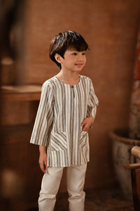 The Asal Kita 3/4 Sleeve Kurta - Olivine