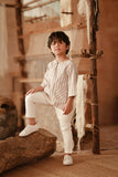 The Asal Kita 3/4 Sleeve Kurta - Creamish Plus