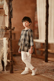 The Asal Kita 3/4 Sleeve Kurta - Blue Tartan
