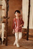 The Asal Kita 3/4 Sleeve Kurta - Rouge Prestige
