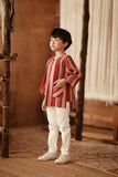 The Asal Kita 3/4 Sleeve Kurta - Rouge Prestige